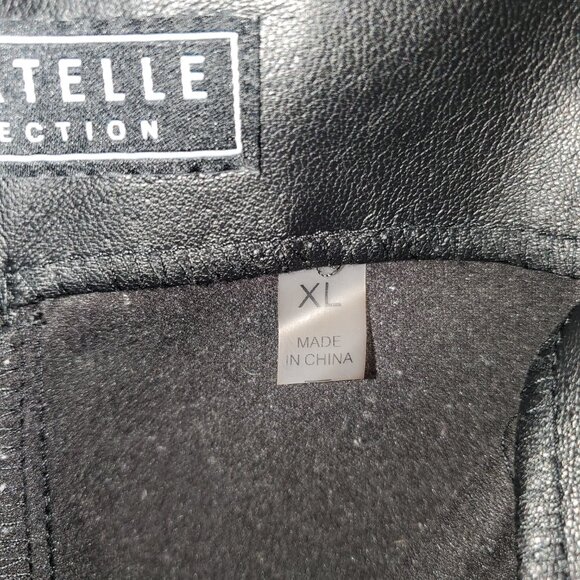 BAGATELLE COLLECTION Sz. XL Black Vegan Leather Pants! Club, Sexy Y2K Party - Picture 6 of 14